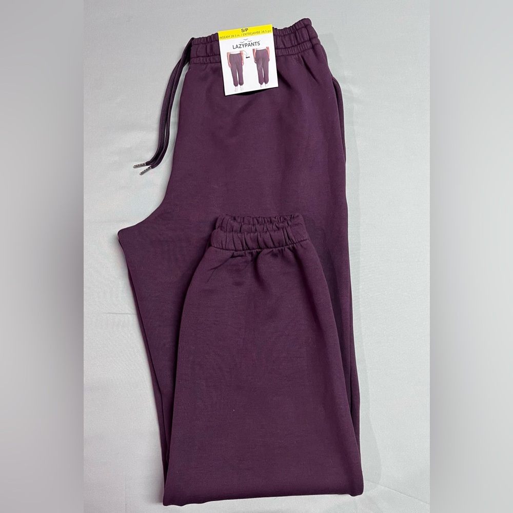 Lazypants Premium Smooth Fleece Joggers In Burgundy NWT - Picture 5 of 5